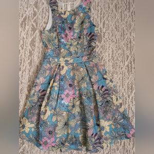 Sale - Just Me Floral Size Small w lining, Tulle, Sequins Pink, Blue, Wedding